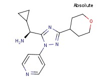 (S)-1-cyclopropyl-1-[1-pyridin-4-yl-3-(tetrahydro-2H-pyran-4-yl)-1H-1,2,4-triazol-5-yl]methanamine