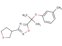5-[1-methyl-1-(3-methylphenoxy)ethyl]-3-(tetrahydrofuran-3-yl)-1,2,4-oxadiazole