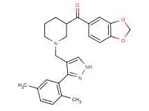 1,3-benzodioxol-5-yl(1-{[3-(2,5-dimethylphenyl)-1H-pyrazol-4-yl]methyl}-3-piperidinyl)methanone