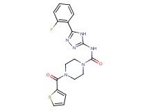 N-[5-(2-fluorophenyl)-4H-1,2,4-triazol-3-yl]-4-(2-thienylcarbonyl)piperazine-1-carboxamide