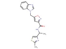 5-(1H-benzimidazol-1-ylmethyl)-N-[1-(2-methyl-1,3-thiazol-4-yl)ethyl]-3-isoxazolecarboxamide