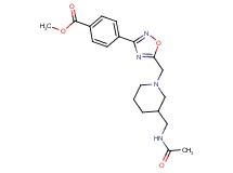 methyl 4-[5-({3-[(acetylamino)methyl]-1-piperidinyl}methyl)-1,2,4-oxadiazol-3-yl]benzoate
