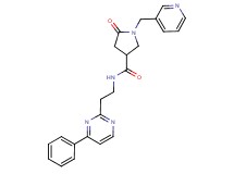 5-oxo-N-[2-(4-phenyl-2-pyrimidinyl)ethyl]-1-(3-pyridinylmethyl)-3-pyrrolidinecarboxamide