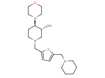 (3R*,4R*)-4-(4-morpholinyl)-1-{[5-(1-piperidinylmethyl)-2-thienyl]methyl}-3-piperidinol