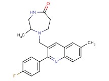 1-{[2-(4-fluorophenyl)-6-methyl-3-quinolinyl]methyl}-2-methyl-1,4-diazepan-5-one