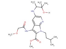 methyl 5-[(2-hydroxy-1,2-dimethylpropyl)amino]-3-[(methoxyacetyl)amino]-1-(3-methylbutyl)-1H-pyrrolo[2,3-b]pyridine-2-carboxylate