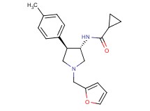 N-[(3S*,4R*)-1-(2-furylmethyl)-4-(4-methylphenyl)-3-pyrrolidinyl]cyclopropanecarboxamide