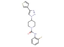 N-(2-fluorophenyl)-4-[4-(3-thienyl)-1H-1,2,3-triazol-1-yl]-1-piperidinecarboxamide