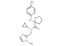 N-cyclopropyl-N-[(1-methyl-1H-imidazol-2-yl)methyl]-1-[(4-methylphenyl)amino]cyclopentanecarboxamide