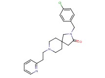 2-(4-chlorobenzyl)-8-[2-(2-pyridinyl)ethyl]-2,8-diazaspiro[4.5]decan-3-one
