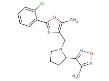 3-(1-{[2-(2-chlorophenyl)-5-methyl-1,3-oxazol-4-yl]methyl}-2-pyrrolidinyl)-4-methyl-1,2,5-oxadiazole