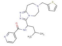 N-{3-methyl-1-[7-(2-thienylmethyl)-6,7,8,9-tetrahydro-5H-[1,2,4]triazolo[4,3-d][1,4]diazepin-3-yl]butyl}nicotinamide