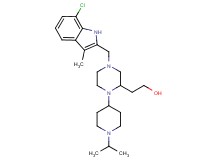 2-[4-[(7-chloro-3-methyl-1H-indol-2-yl)methyl]-1-(1-isopropyl-4-piperidinyl)-2-piperazinyl]ethanol