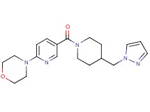 4-(5-{[4-(1H-pyrazol-1-ylmethyl)-1-piperidinyl]carbonyl}-2-pyridinyl)morpholine