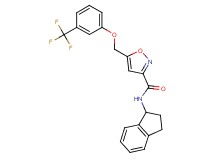 N-(2,3-dihydro-1H-inden-1-yl)-5-{[3-(trifluoromethyl)phenoxy]methyl}-3-isoxazolecarboxamide