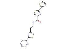 N-{2-[2-(2-pyrazinyl)-1,3-thiazol-4-yl]ethyl}-2-(2-thienyl)-1,3-thiazole-4-carboxamide