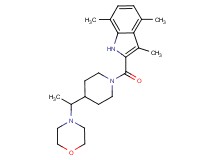 3,4,7-trimethyl-2-({4-[1-(4-morpholinyl)ethyl]-1-piperidinyl}carbonyl)-1H-indole