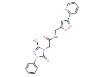 2-(3-methyl-5-oxo-1-phenyl-1,5-dihydro-4H-1,2,4-triazol-4-yl)-N-{[3-(2-pyridinyl)-5-isoxazolyl]methyl}acetamide