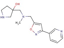 3-[(methyl{[3-(3-pyridinyl)-5-isoxazolyl]methyl}amino)methyl]-3-pyrrolidinol dihydrochloride
