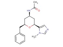 N-[(2S*,4R*,6S*)-2-benzyl-6-(1-methyl-1H-imidazol-5-yl)tetrahydro-2H-pyran-4-yl]acetamide