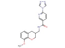 N-[(8-methoxy-3,4-dihydro-2H-chromen-3-yl)methyl]-6-(4H-1,2,4-triazol-4-yl)nicotinamide