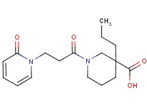 1-[3-(2-oxo-1(2H)-pyridinyl)propanoyl]-3-propyl-3-piperidinecarboxylic acid