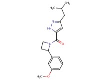3-isobutyl-5-{[2-(3-methoxyphenyl)azetidin-1-yl]carbonyl}-1H-pyrazole