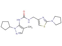 N-(1-cyclopentyl-4-methyl-1H-pyrazol-5-yl)-N'-[(2-pyrrolidin-1-yl-1,3-thiazol-4-yl)methyl]urea