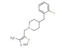 4-(2-fluorobenzyl)-1-[(4-methyl-1,3-thiazol-5-yl)methyl]piperidine trifluoroacetate