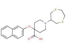 1-(1,4-dithiepan-6-yl)-4-(2-naphthyloxy)piperidine-4-carboxylic acid