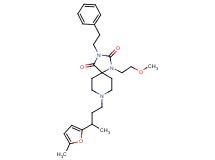 1-(2-methoxyethyl)-8-[3-(5-methyl-2-furyl)butyl]-3-(2-phenylethyl)-1,3,8-triazaspiro[4.5]decane-2,4-dione