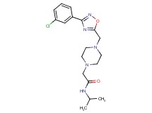 2-(4-{[3-(3-chlorophenyl)-1,2,4-oxadiazol-5-yl]methyl}-1-piperazinyl)-N-isopropylacetamide