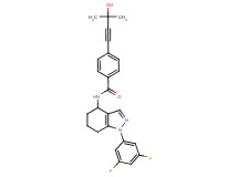 N-[1-(3,5-difluorophenyl)-4,5,6,7-tetrahydro-1H-indazol-4-yl]-4-(3-hydroxy-3-methyl-1-butyn-1-yl)benzamide