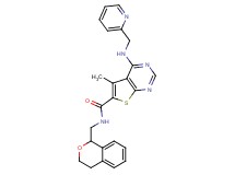 N-(3,4-dihydro-1H-isochromen-1-ylmethyl)-5-methyl-4-[(2-pyridinylmethyl)amino]thieno[2,3-d]pyrimidine-6-carboxamide