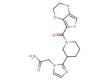2-{2-[1-(2,3-dihydrothieno[3,4-b][1,4]dioxin-5-ylcarbonyl)piperidin-3-yl]-1H-imidazol-1-yl}acetamide