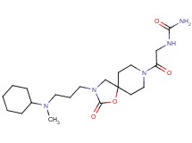 N-[2-(3-{3-[cyclohexyl(methyl)amino]propyl}-2-oxo-1-oxa-3,8-diazaspiro[4.5]dec-8-yl)-2-oxoethyl]urea