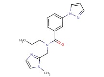 N-[(1-methyl-1H-imidazol-2-yl)methyl]-N-propyl-3-(1H-pyrazol-1-yl)benzamide