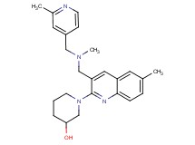 1-[6-methyl-3-({methyl[(2-methyl-4-pyridinyl)methyl]amino}methyl)-2-quinolinyl]-3-piperidinol