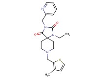 1-ethyl-8-[(3-methyl-2-thienyl)methyl]-3-(2-pyridinylmethyl)-1,3,8-triazaspiro[4.5]decane-2,4-dione