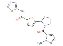 5-{1-[(1-methyl-1H-pyrazol-5-yl)carbonyl]-2-pyrrolidinyl}-N-1,2,3-thiadiazol-5-yl-2-thiophenecarboxamide