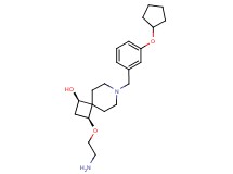 rel-(1R,3S)-3-(2-aminoethoxy)-7-[3-(cyclopentyloxy)benzyl]-7-azaspiro[3.5]nonan-1-ol dihydrochloride