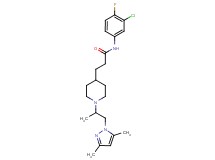 N-(3-chloro-4-fluorophenyl)-3-{1-[2-(3,5-dimethyl-1H-pyrazol-1-yl)-1-methylethyl]-4-piperidinyl}propanamide