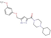 1-cyclohexyl-4-({5-[(3-methoxyphenoxy)methyl]-1H-pyrazol-3-yl}carbonyl)piperazine