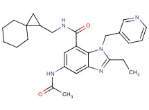 5-(acetylamino)-2-ethyl-1-(3-pyridinylmethyl)-N-(spiro[2.5]oct-1-ylmethyl)-1H-benzimidazole-7-carboxamide