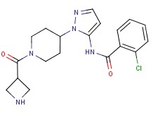 N-{1-[1-(3-azetidinylcarbonyl)-4-piperidinyl]-1H-pyrazol-5-yl}-2-chlorobenzamide hydrochloride