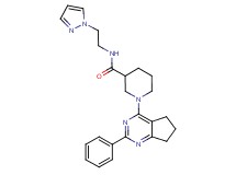 1-(2-phenyl-6,7-dihydro-5H-cyclopenta[d]pyrimidin-4-yl)-N-[2-(1H-pyrazol-1-yl)ethyl]-3-piperidinecarboxamide