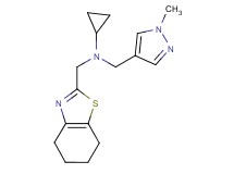 N-[(1-methyl-1H-pyrazol-4-yl)methyl]-N-(4,5,6,7-tetrahydro-1,3-benzothiazol-2-ylmethyl)cyclopropanamine