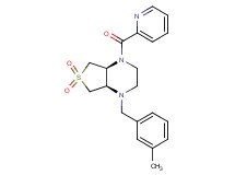 (4aS*,7aR*)-1-(3-methylbenzyl)-4-(2-pyridinylcarbonyl)octahydrothieno[3,4-b]pyrazine 6,6-dioxide