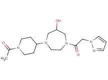 1-(1-acetylpiperidin-4-yl)-4-(1H-pyrazol-1-ylacetyl)-1,4-diazepan-6-ol