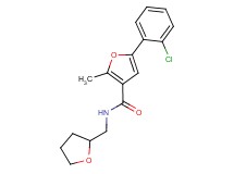 5-(2-chlorophenyl)-2-methyl-N-(tetrahydrofuran-2-ylmethyl)-3-furamide